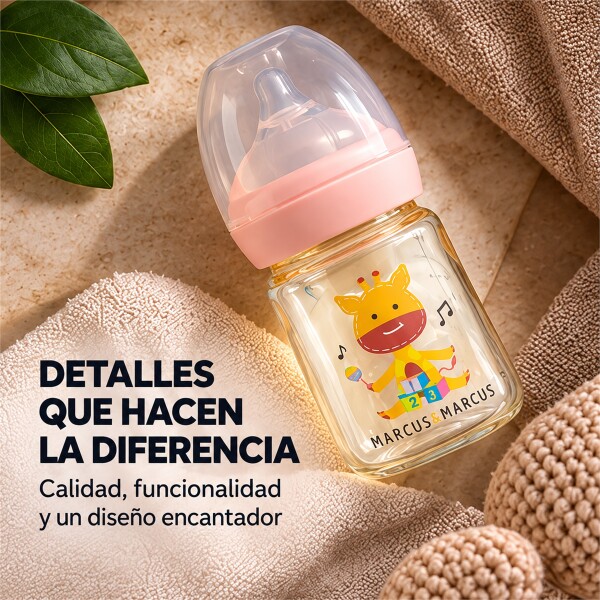 Biberón Mamadera Marcus & Marcus 180ml PPSU Anticólico Blanco 5