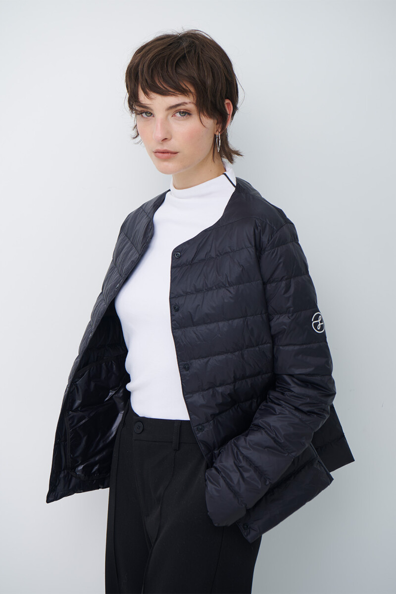 CAMPERA PLUMAS NEGRO