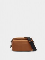 Bolso Bandolera De Nylon Con Solapa camel