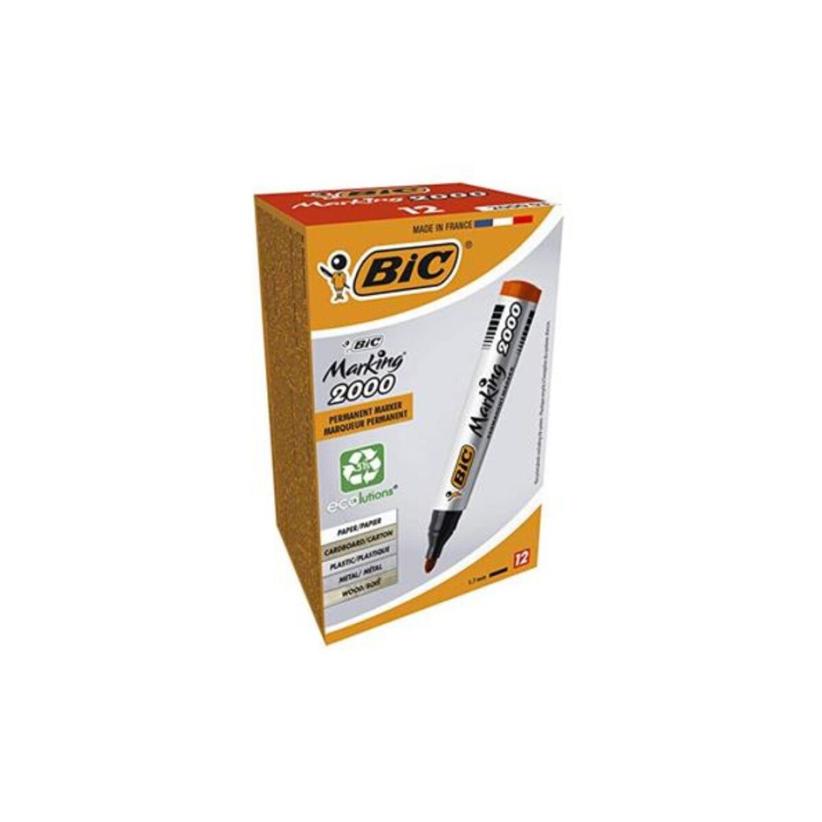 MARCADOR PERMANENTE BIC ROJO M-2000 P RED 
