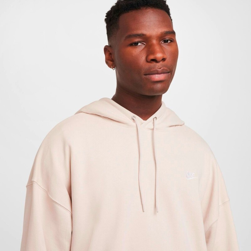 Abrigo Nike Club Ft Oversized de Hombre Blanco