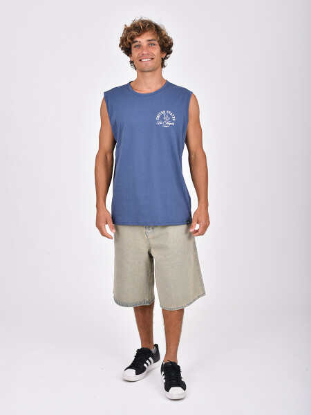 MUSCULOSA LETTERS AZUL OSCURO