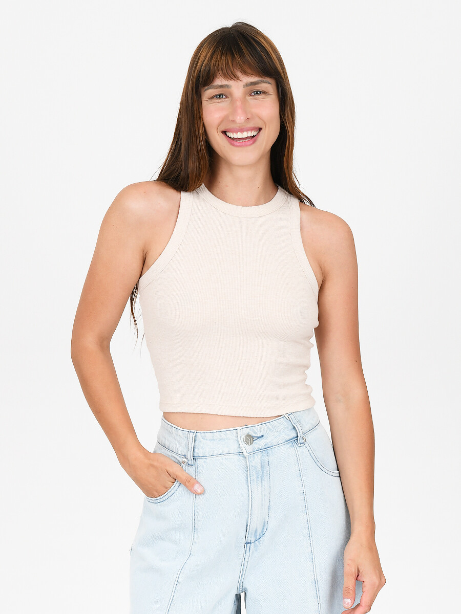 MUSCULOSA TULI - BEIGE CLARO 