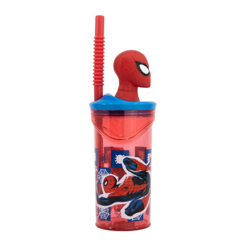 Vaso Alto con Forma 3D 18 cm 360ml Spiderman