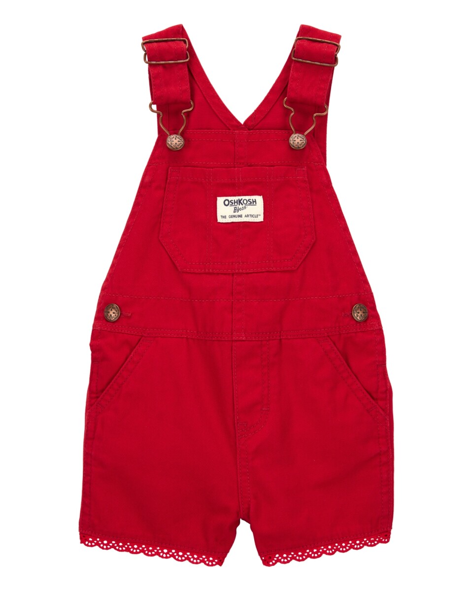 Enterito corto de sarga, con ribete de encaje 