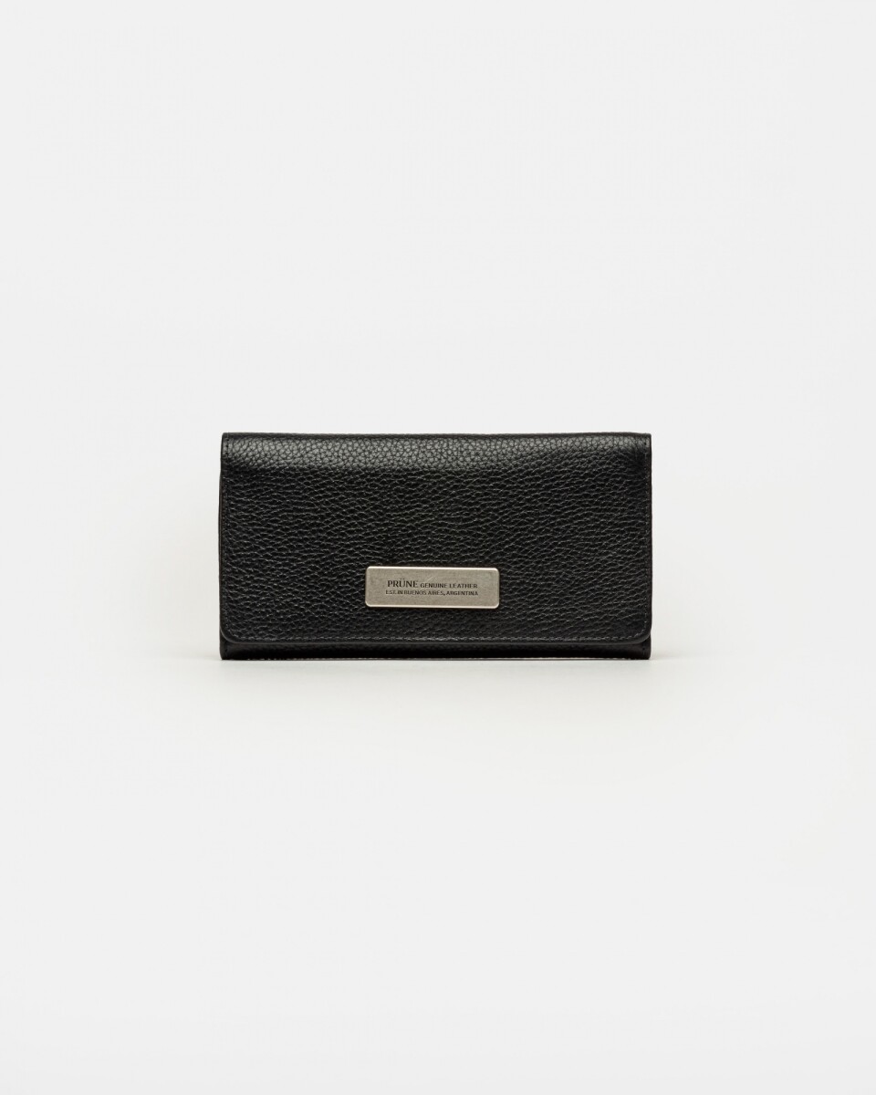 Billetera Mia en cuero graneado - Negro 