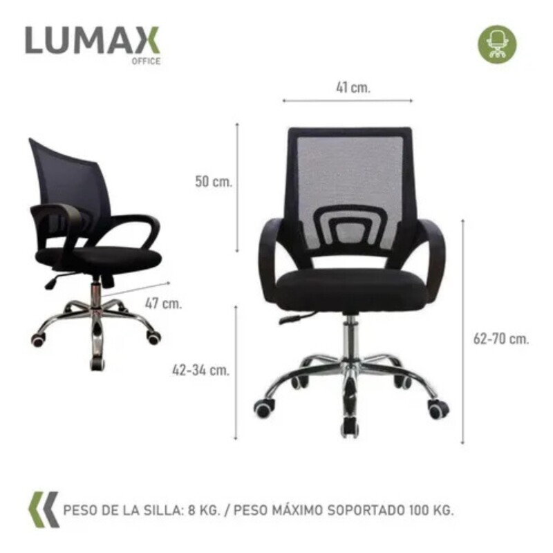 Silla ejecutiva ergonómica Ezri respaldo Mesh negro Premium Negro