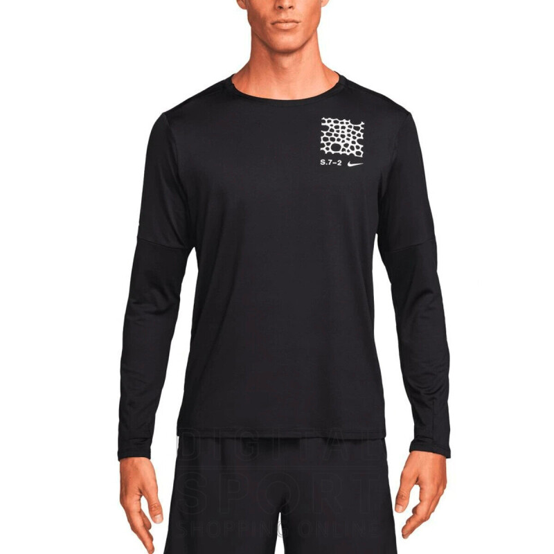 Remera Nike Dri-Fit S72 Element Media larga de Hombre Negro