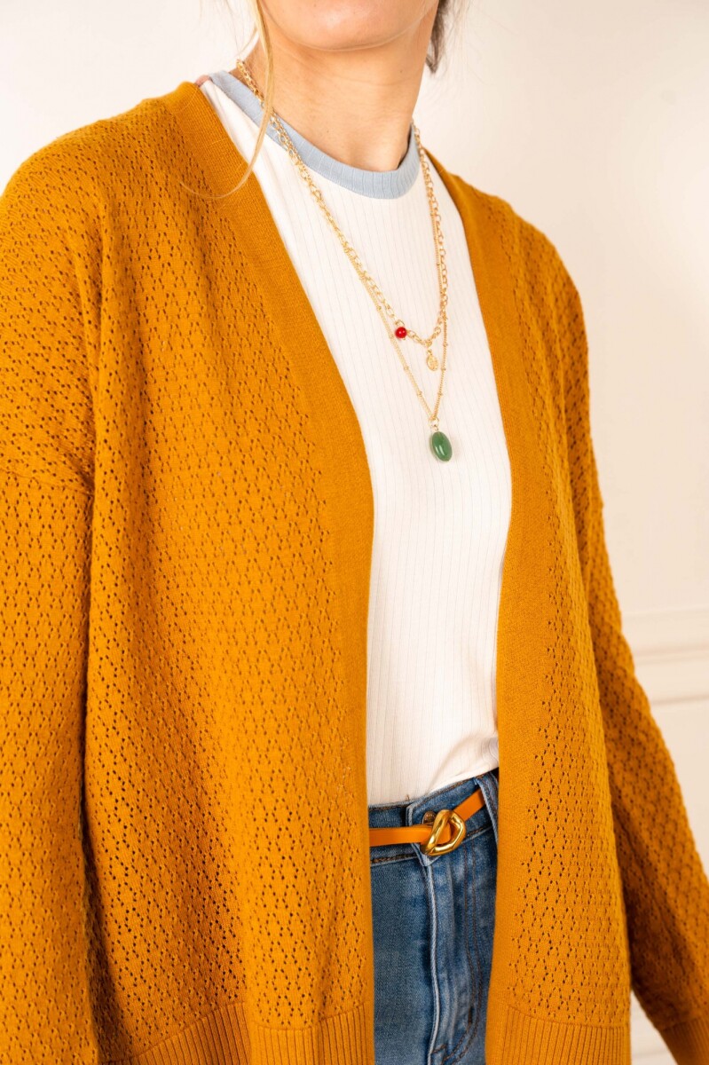 Cardigan Calados - Ocre 