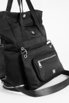 Mochila shopper con bolsillo removible negro