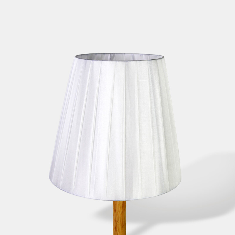 LAMPARA BLANCA C/BASE MADERA P/MESA 45.5X21.5CM Unica