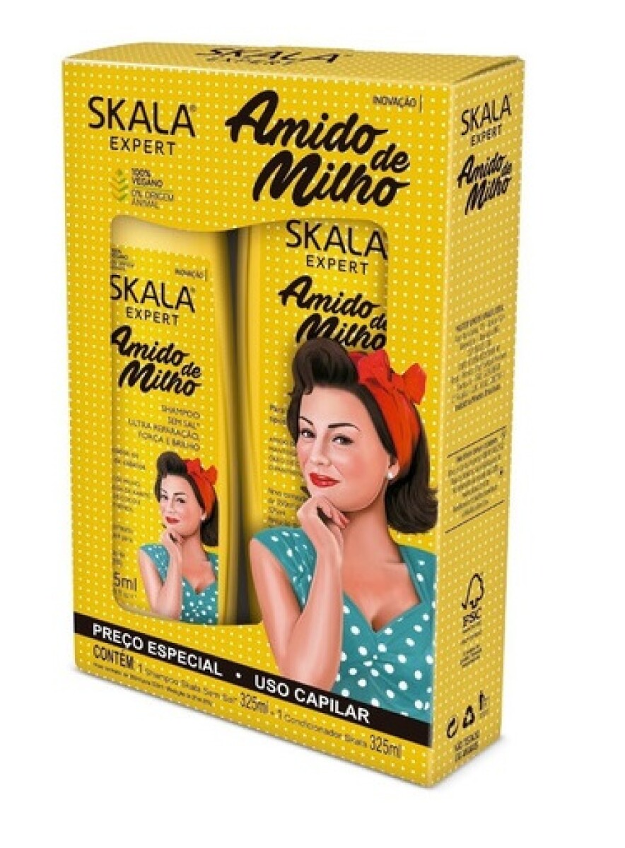 KIT SKALA SHAMPOO 325 ML + ACO 200 ML ALMIDON DE MAIZ 