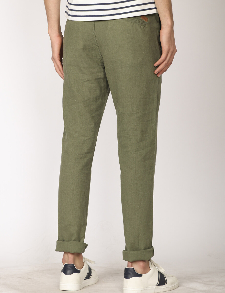 080707 PANTALÓN LINO HARRY Verde