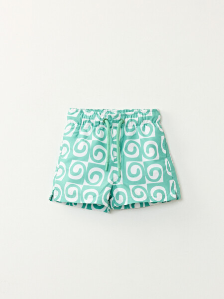 Short de baño Estampa Tribal Verde