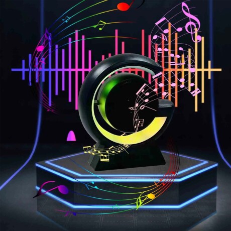 Parlante Pequeño Bluetooth Inalámbrico Portable c/ Luces RGB Negro