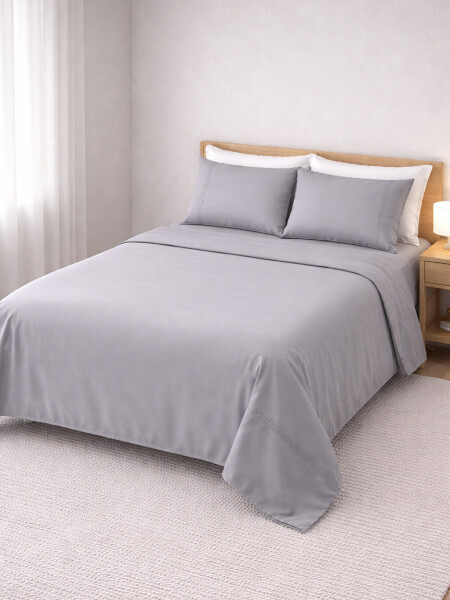 JUEGO DE SABANAS 2 PLAZAS EGYPTIAN GRIS