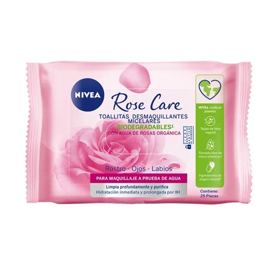 Toallitas Desmaquillantes Rose Care 25 unidades - Nivea Toallitas Desmaquillantes Rose Care 25 unidades - Nivea