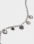 Collares Cortos Antique Silver Collar Corto Corazones Antique - Plateado Antique Silver