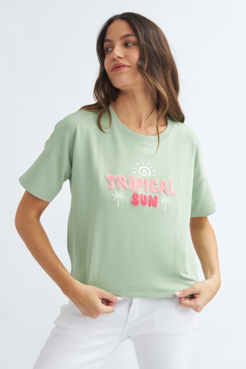 Remera Tropical sun - Verde 