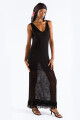 FRINGES DRESS Black