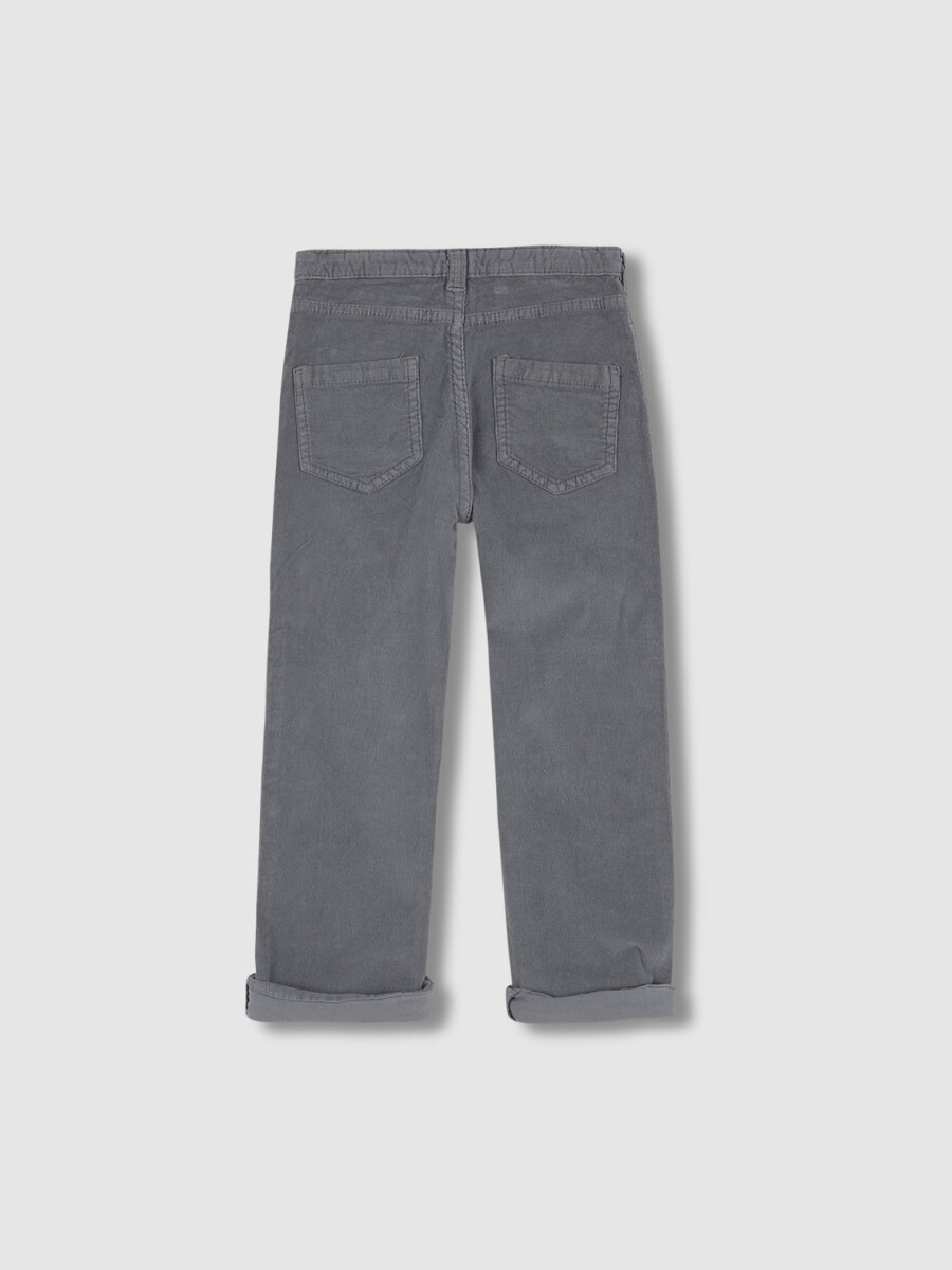 Pantalon Lig. Acampanado De Sarga Gris