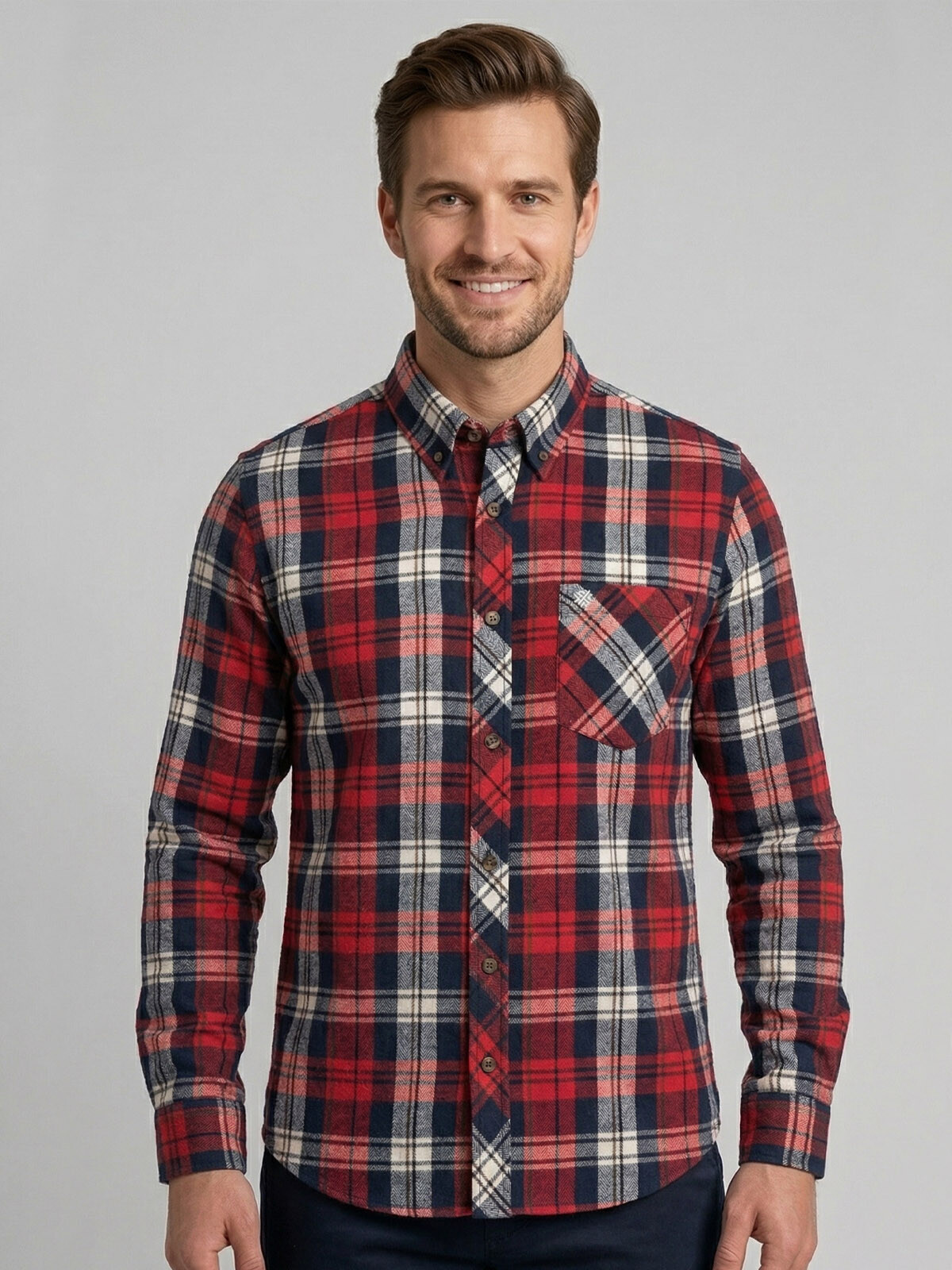 CAMISA DE VIYELA ESCOCESA TRICOLOR CAMISA DE VIYELA ESCOCESA TRICOLOR