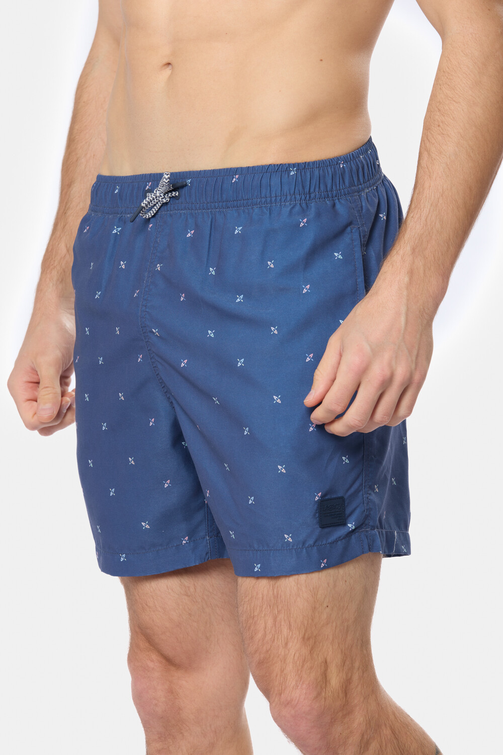 SHORT DE BAÑO ESTAMPADO Azul