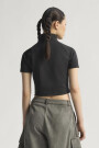 RIBBON CROP TOP Negro