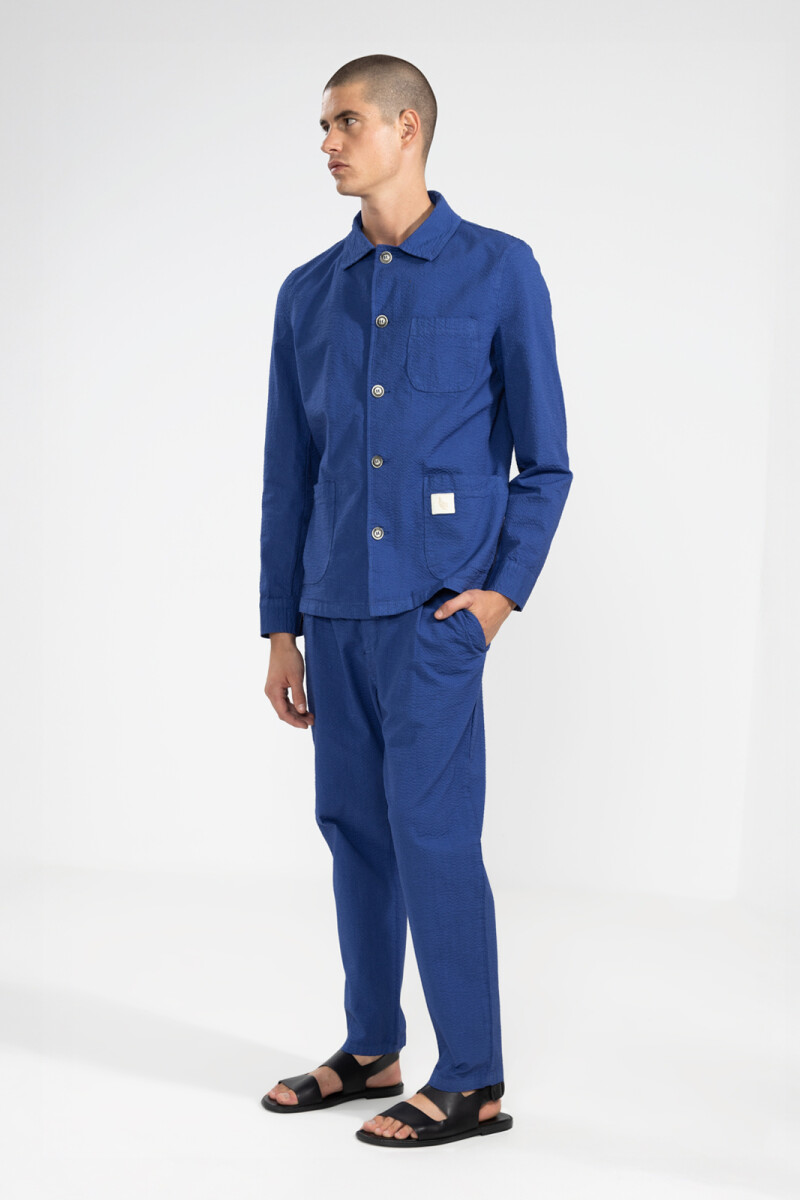 SEERSUCKER PANTS Blue