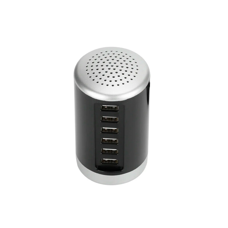 Base de carga con 6 puertos USB color negro. Base De Carga Con 6 Puertos Usb Color Negro.