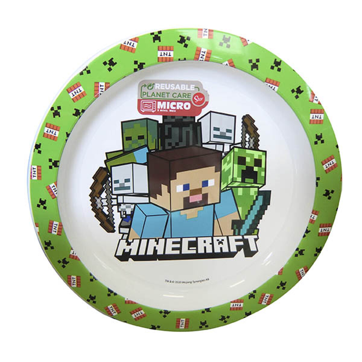 Plato Plástico Minecraft Oficial 