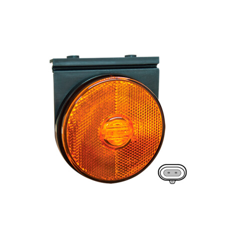 FAROL - LATERAL LED 88MM C/SOPORTE AMBAR BIVOLT C/FICHA 2T MULTILIGHT FAROL - LATERAL LED 88MM C/SOPORTE AMBAR BIVOLT C/FICHA 2T MULTILIGHT