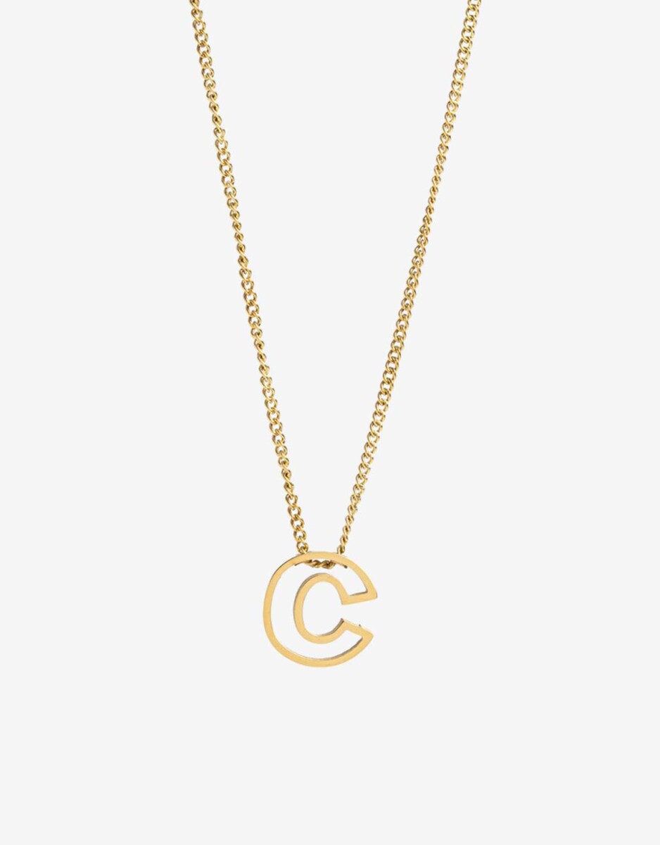 Cadena Corta con Dije Metal - Dorado 