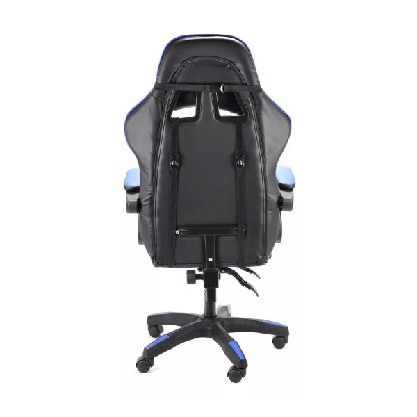 Silla Gamer Azul - Negra IMBACK IBK-G0001 Reclinable Cuero PU con Apoyabrazos y Almohadones Silla Gamer Azul - Negra IMBACK IBK-G0001 Reclinable Cuero PU con Apoyabrazos y Almohadones