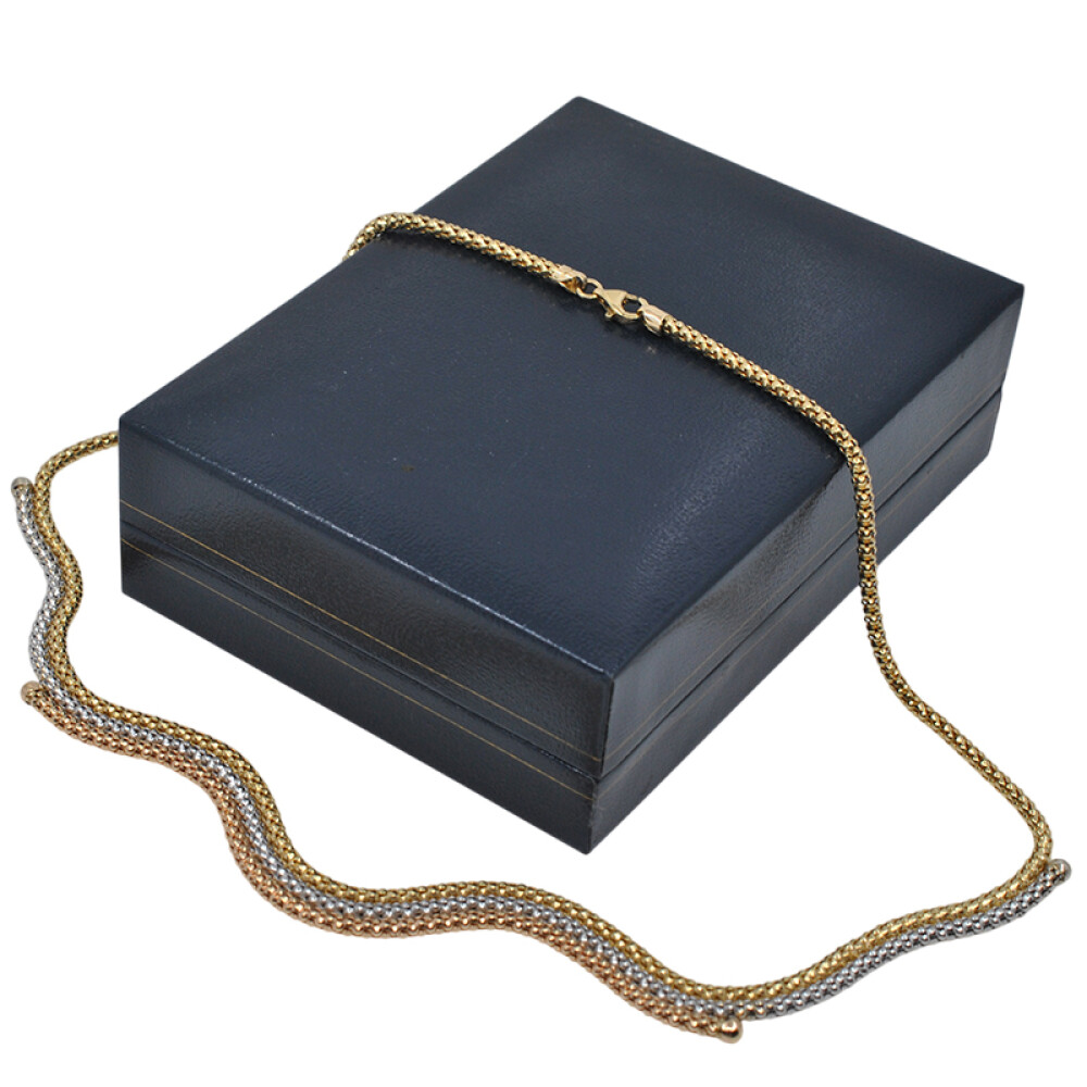 Collar en oro 18k de 3 tonos Collar en oro 18k de 3 tonos