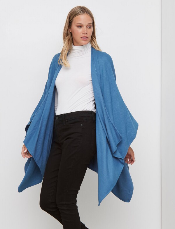Ruana Solid AZUL