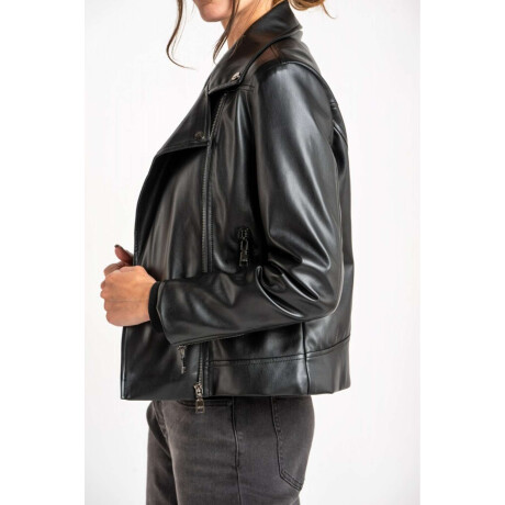 Campera Cuero Vegano Negro