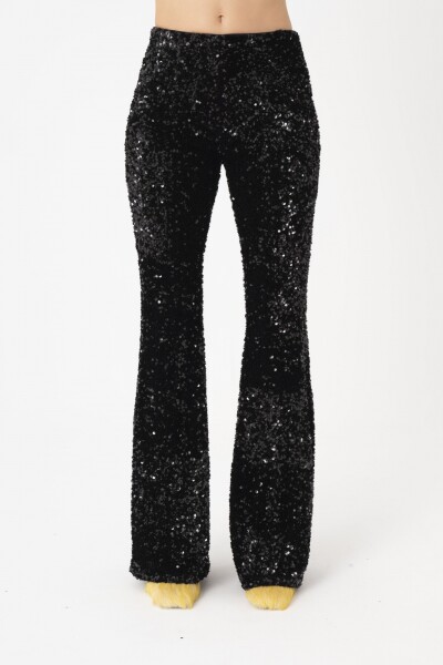 Pantalón flare Negro