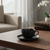 Taza te con plato Onix 200 ml OXFORD Taza te con plato Onix 200 ml OXFORD