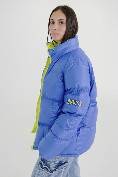 Campera Pulau Puffer Gloffy Reversible Azul