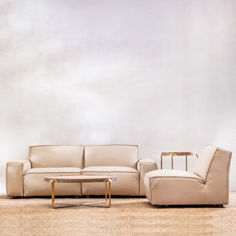 Sillón Modulado Cuero Orvalho Duna U