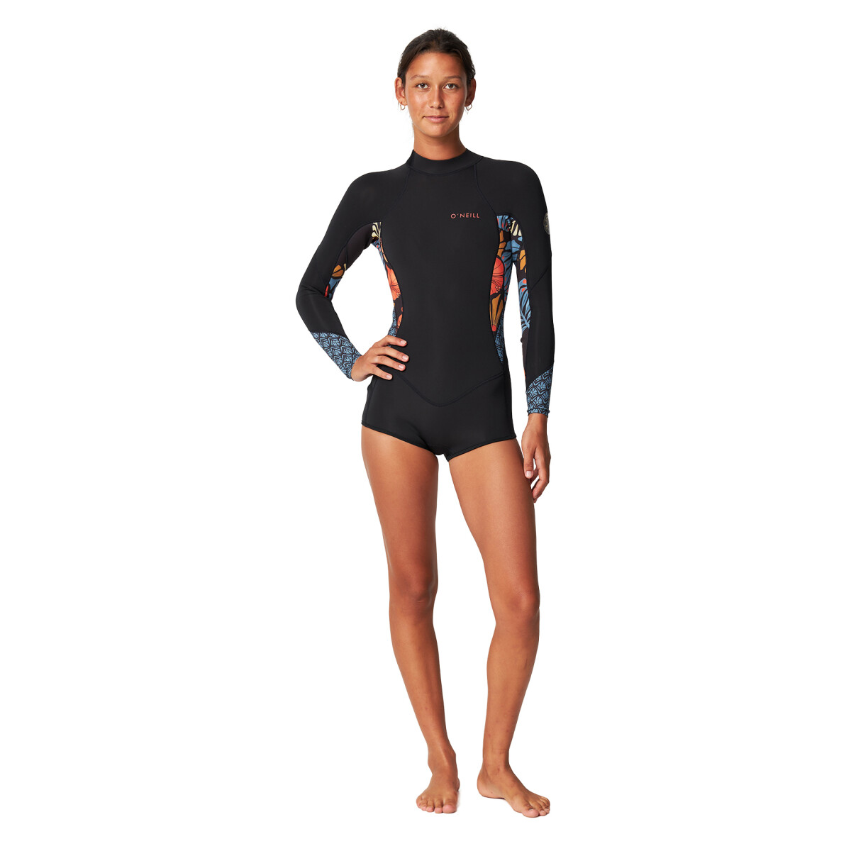 Traje Dama O'Neill Bahia FZ LS MID Spring 2MM - Vintage Aloha 