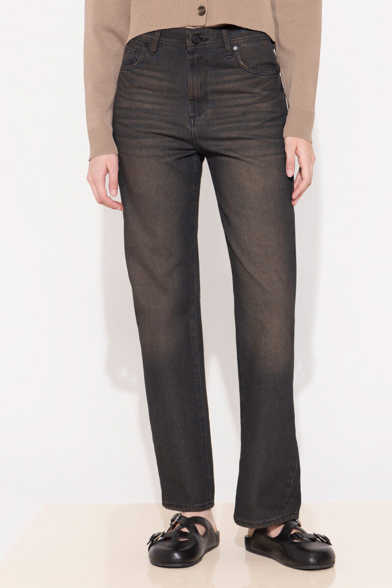 JEANS STRAIGHT FADE BROWN Chocolate