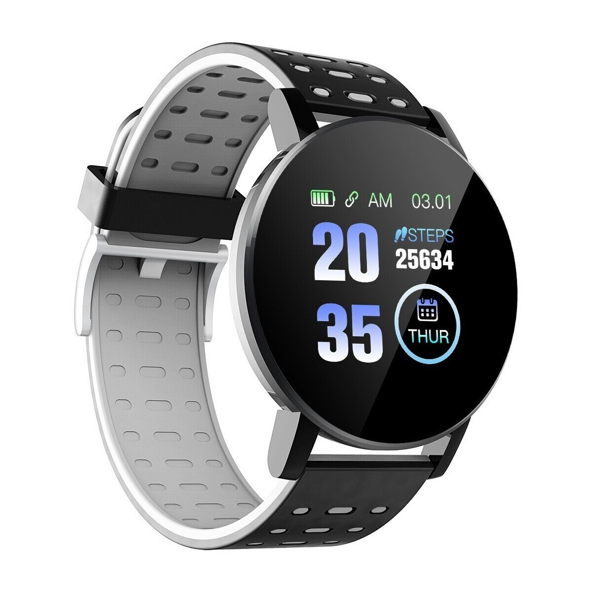 Reloj Smartwatch Ritmo Cardiaco Pasos Ip67 P/ Ios Y Android - Variante Color Gris 