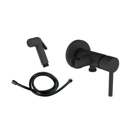 KIT DUCHA HIGIENICA EN NEGRO MATE NEGRO