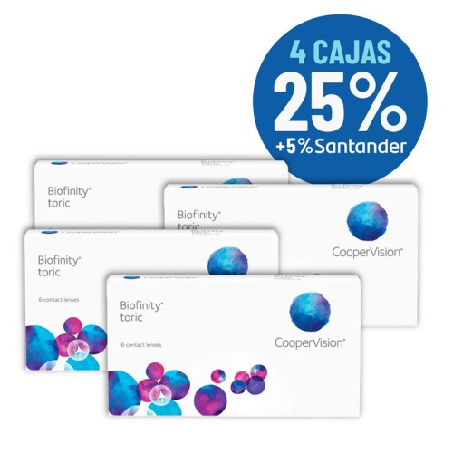 Set Biofinity Torico X4 Cajas Blanco