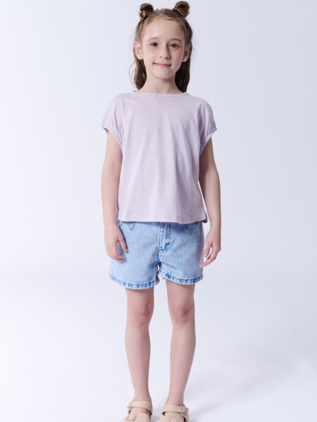 Remera crop Lila