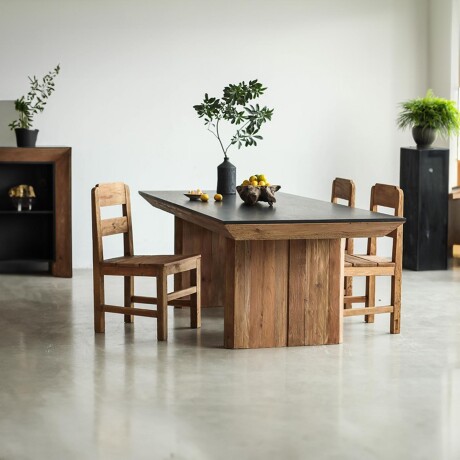 MESA DE COMEDOR MADERA NEGRO VOLCANO