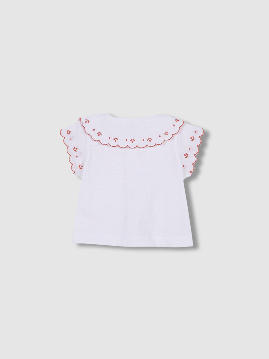 Camiseta Bordados Blanco