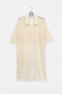 LONG KNIT SHIRT Cream